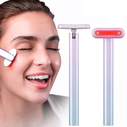 B51C 4-In-1 LED Red Light Therapy Facial Wand EMS Face Massager Skin Care Beauty Device